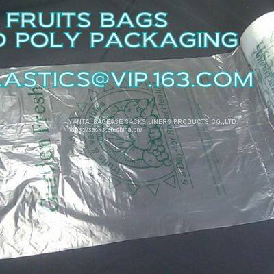 100% Biodegradable Fruit Fresh Food Packaging Bags On Roll, Fresh Vegetables Food Fruit Storage Produce Bag on Roll Bageas photo-2