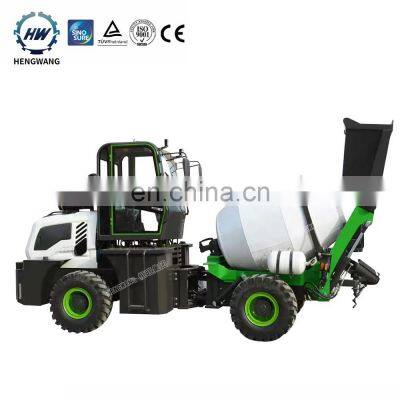 Small self loading diesel concrete mixer