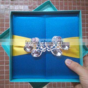 Guanghzhou Wholesale Wedding Invitations Silk Boxes With Buckle photo-5