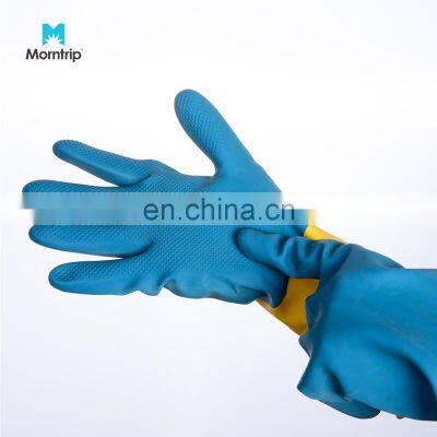 Household Acid Alkali Oil Protection Solvent Latex Rubber Free Heavy Duty Safety Chemical Resistant Industry Gloves