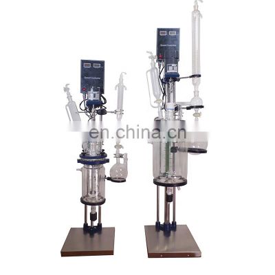 Laboratory chemical reaction  mini 5L Double Layer Jacketed Glass reactor