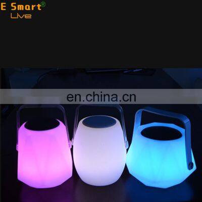 Festive atmosphere lamp led Speaker  Portable Round Wireless Bt Speaker TWS function hot sale ice bucket led light speaker