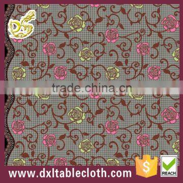 Vinyl Long Lace Tablecloth Roses 137cm*20m Roll photo-4