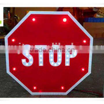 Wholesale octagon aluminum solar power outdoor led traffic sign