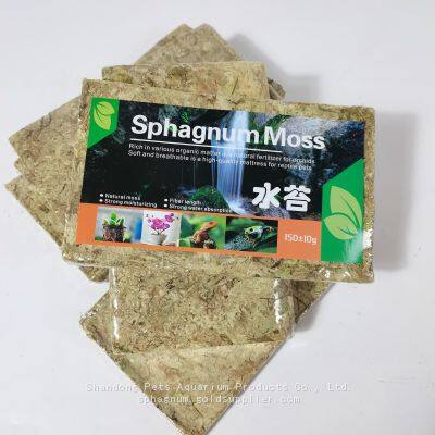 wholesale long fiber sphagnum moss custom compressed dry brick  sphagnum peat moss for reptile substrate plants