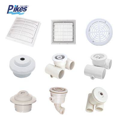 High Quality ABS UV Plastic Fittings for Swimming Pool Accessory Equipment Skimmer Water Return Massage Jet