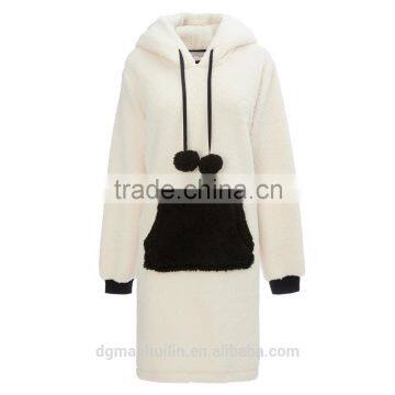 Long Sleeve Fleece Cute Hoodie Winter Pajamas For Women photo-2