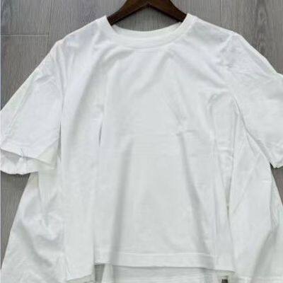 Casual box-shaped short-sleeved T-shirt for women Spring 2025 round-neck loose top