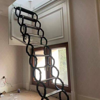Attic Retractable Stairs, Indoor Home Folding Lift Thickened Pull Top-mounted Villa Hidden Stairs photo-4