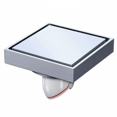 Nixi Modern All-Copper Large Displacement Shower Tile Insert Floor Drain 4 Inch Invisible Tile Embedded Dual-Use for Bathroom