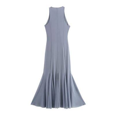 2025 New Fashionable Elegant Women's Triangle Fabric Mesh Long Dress
