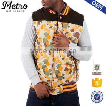 2016 OEM Fashion High Quality Mens Twill Vest Jackets