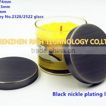 74mm Black nickle plating candle lid