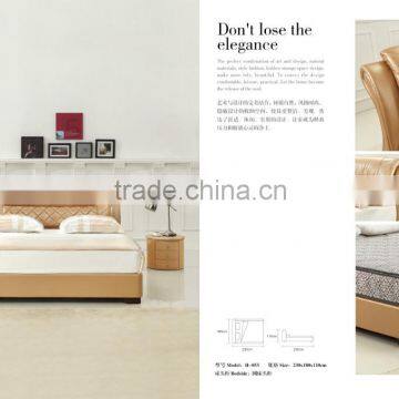 modern elegant faux leather bed (H-053)