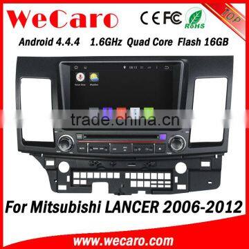 Wecaro 8" Android 4.4.4 car multimedia system in dash for mitsubishi lancer lcd dvd player android mirror link 2006 - 2012