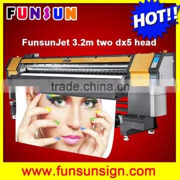 Funsunjet FS3202G 3.2m / 10ft wide format printer with dx5 head for SAV adhesive vinyl sticker printing 1440dpi