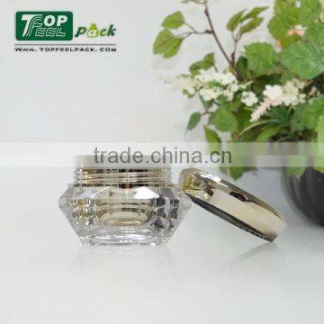 Popular 15g 30g 50g Luxury Diamond Acrylic Plastic Cream Jar, Plastic Serum Bottle