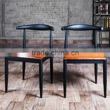 Simple Fashion Leisure American Country Vintage Wrought Iron Home Wooden Restaurant Chair photo-2