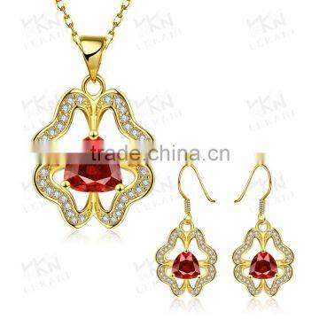 2015 crystal necklace gold jewelry set