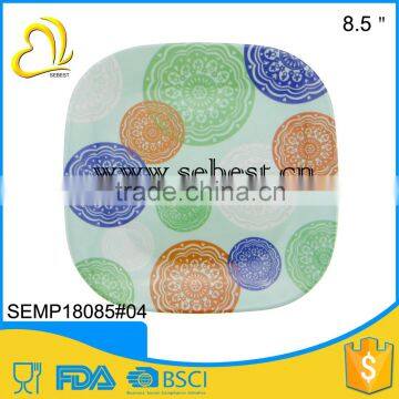 8.5" cheap high quality square shape melamine plate