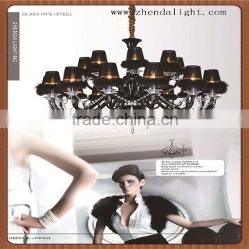 modern black crystal chandelier with CE/FCC/ROHS certificates