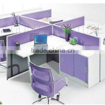 Office furniture workstation L shape 4 person office desk ( SZ-WSB301)