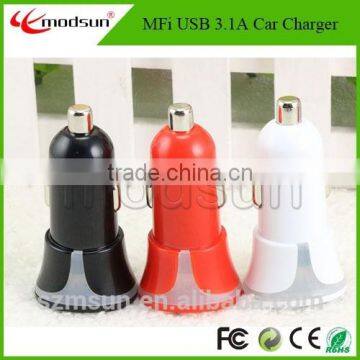 3.1A dual USB car charger for iPhone 6S