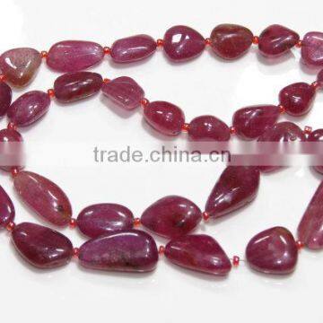 Super Finest Quality Natural Pink Ruby Tumble Shape Beads 6X9MM-10X20M Approx 16''Inch