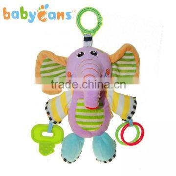 Babyfans Baby Cute Elephant Cartoon Shaped Stuffed Activity Hanging Toys china factory wholesale