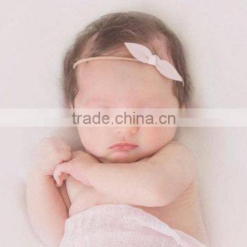 Hot-sales Children Small Bow Headband Girl Elastic Headband Toddler Fabric Bow Headband Wh-1784 photo-2