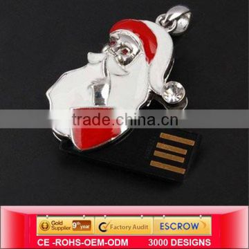 Christmas gift usb jewelry USB Pen Drive Father Christmas usb