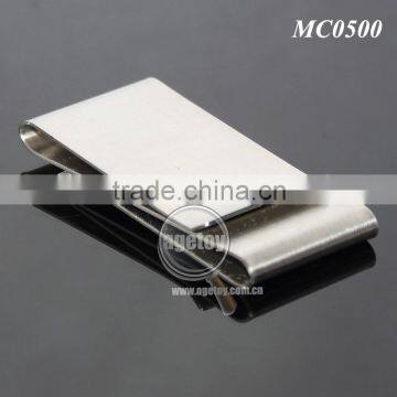 Double-deck Sliver Money Clip Slim Pocket Purse Cash Holder Card Organizer Stainless Steel Metal Money Clipper photo-2