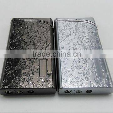 Silver Metal Lighters Laser Cigarette Case Thin Lighter photo-2