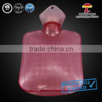 BS high quality 2000ml pink pvc hot water bottle