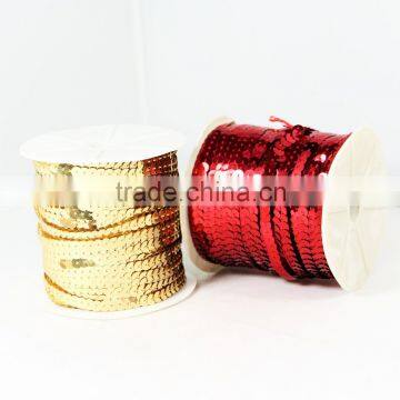 2014 Latest costume crafts accessories spangle sequin string trimming PVC various colors available