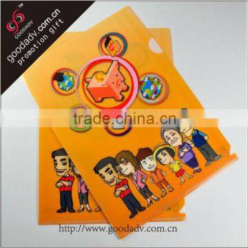 2015 Guangzhou wholesale custom student utensils plastic file folder