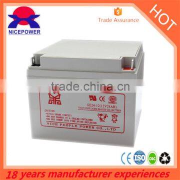 Nice Power DEEP CYCLE GEL 12V 24AH solar panel battery Factory