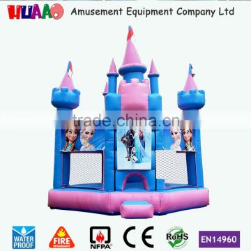 Six flags inflatable bouncer,frozen inflatable bouncer for commercial use