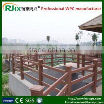 2016 hot sale fence construction fencing with wood-plastic composite decking floor