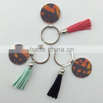 Monogram Tortoise Shell Tassel Key Chain