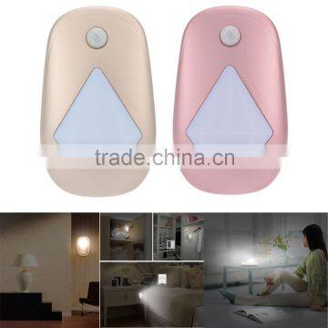 Rose/Champagne Golden Warm White/White LED Wireless PIR Human Motion Sensor Light Lamp 6LEDs 0.5W Bedroom Cabinet Night Lights