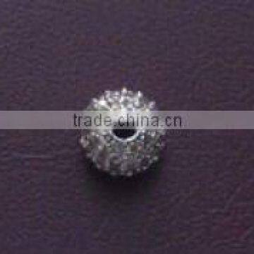 White CZ Diamond Bead