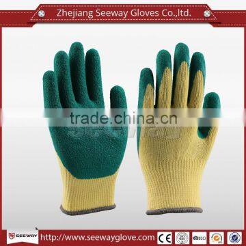 SEEWAY rubber coated cotton orange knit gloves