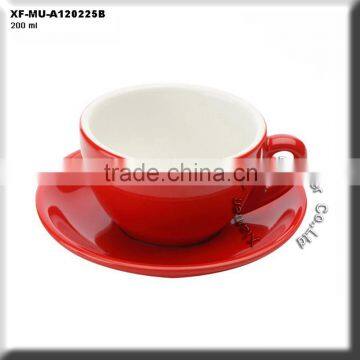 200ml porcelain tea cup & saucer sets