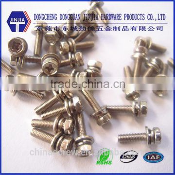 cross recess pan head blue zinc three combine screw