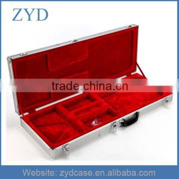 Silver Aluminum Frame Polished Chrome Guitar Flight Case, ZYD-GT001