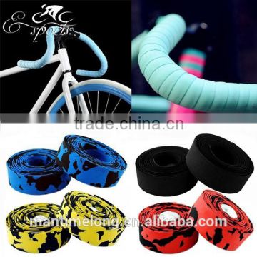 multicolor bicycle handlebar tape with handlebar plugs