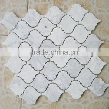 Bianco Carrara Lantern Shaped Mosaic Tiles Marble Tiles