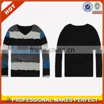 Long sleeves men striped t shirt(YCT-A1197)