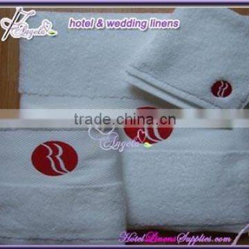 wholesale white towels, spa towels, bath towels with embroidered logo for hotels, spas